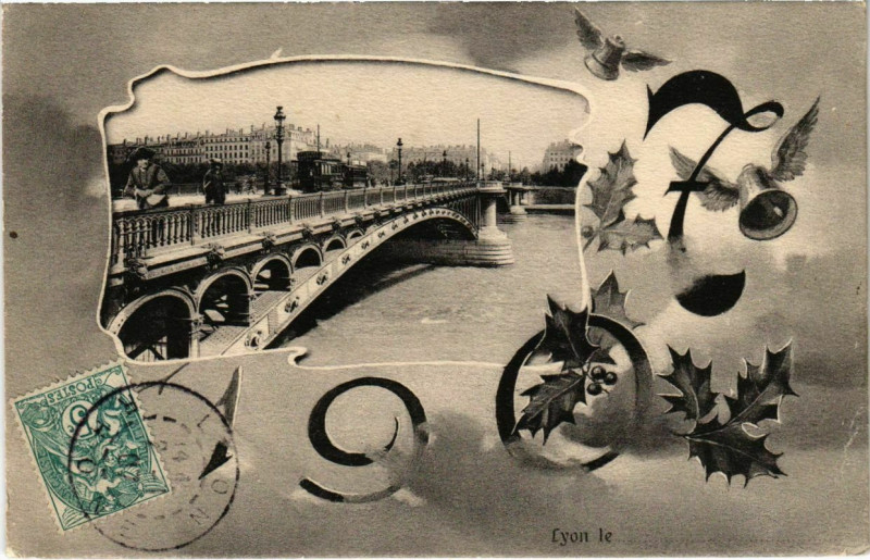 Carte postale ancienne Lyon- souvenir France à Lyon