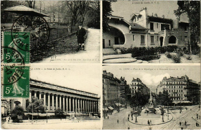 Carte postale ancienne Lyon- souvenir France à Lyon