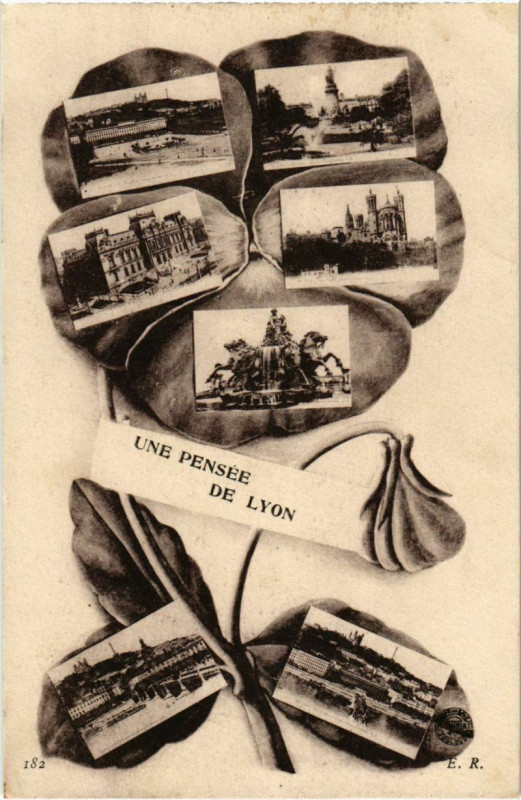 Carte postale ancienne Lyon- souvenir France à Lyon