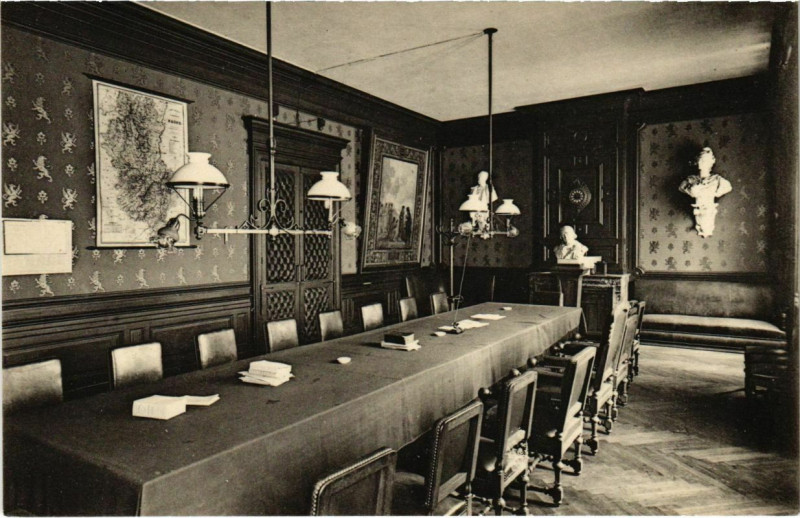 Carte postale ancienne Lyon- conseil general du Rhone,Salle de Commission France à Lyon
