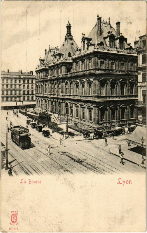 Carte postale ancienne Lyon- La Bourse France à Lyon