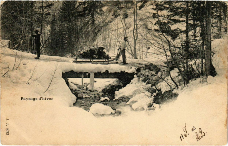 Carte postale ancienne Lyon- Pasage d'hiver France à Lyon
