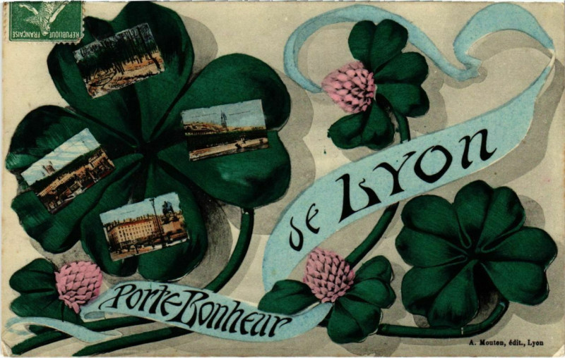 Carte postale ancienne Lyon- souvenir France à Lyon