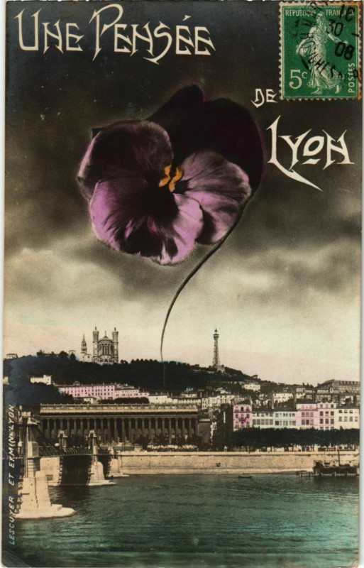 Carte postale ancienne Lyon- souvenir France à Lyon