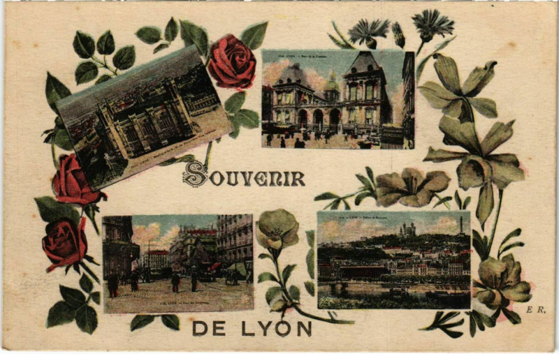 Carte postale ancienne Lyon- souvenir France à Lyon
