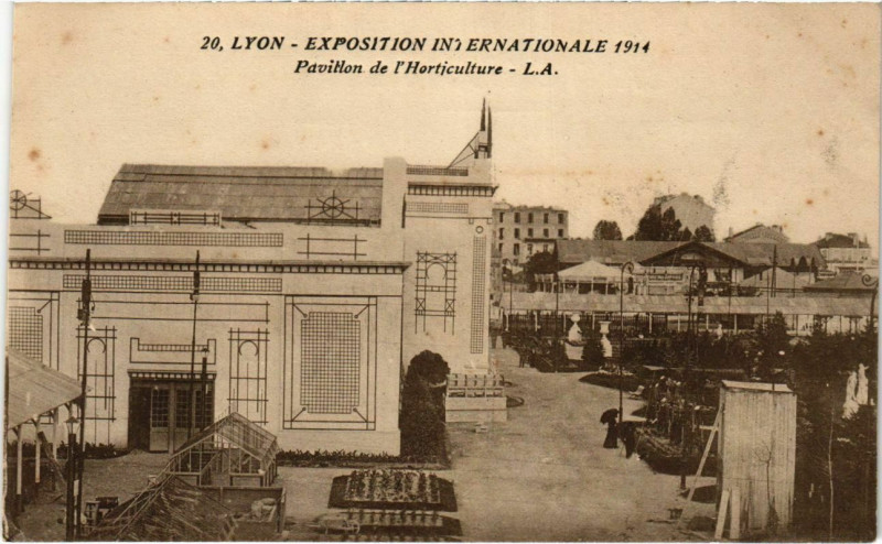 Carte postale ancienne Lyon- Pavillon de l'Horticulture France à Lyon