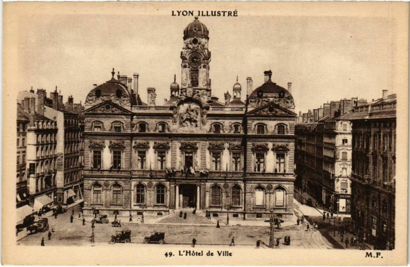 Carte postale ancienne Lyon- Hotel de Ville France à Lyon