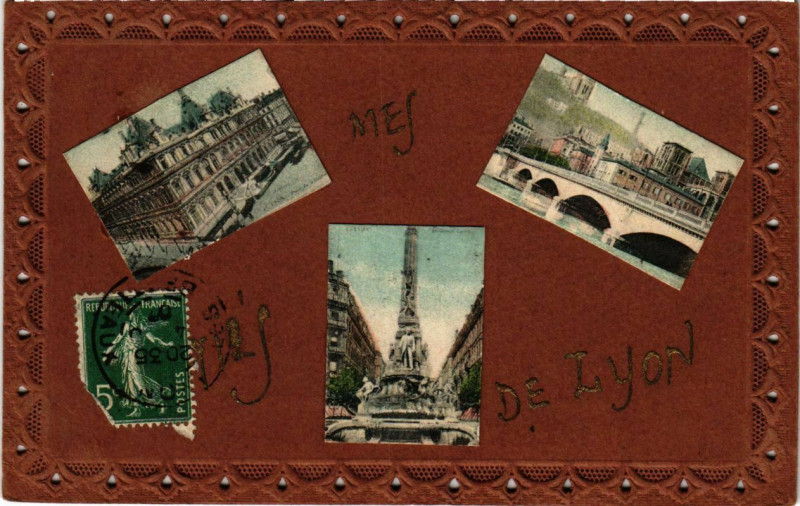 Carte postale ancienne Lyon- souvenir France à Lyon