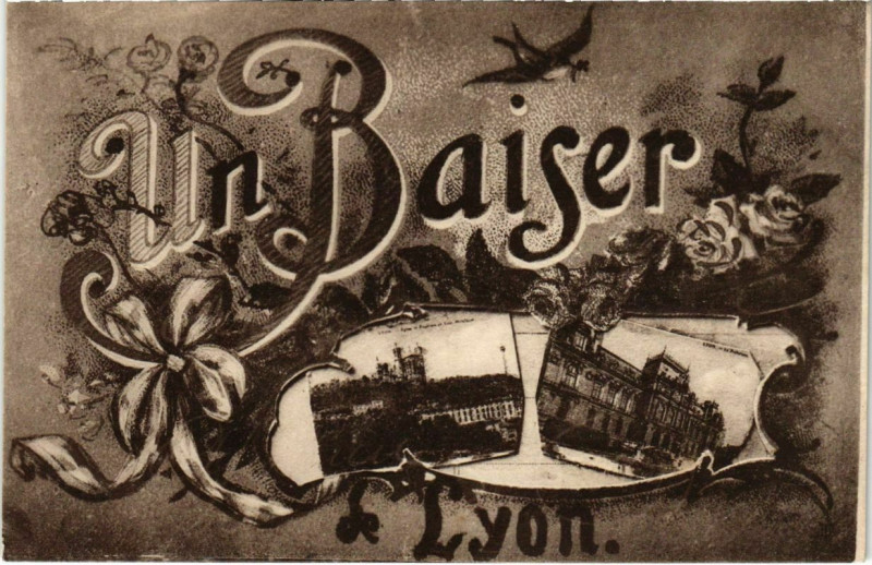 Carte postale ancienne Lyon- souvenir France à Lyon