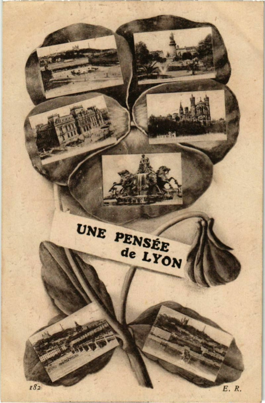 Carte postale ancienne Lyon- souvenir France à Lyon