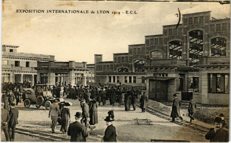 Carte postale ancienne Lyon- Exposition Internationale 1914 France à Lyon