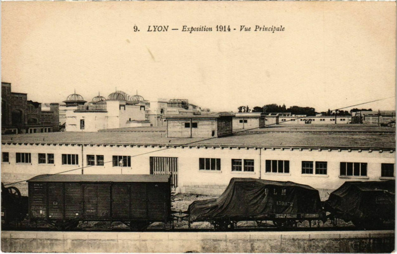 Carte postale ancienne Lyon- Exposition Internationale 1914 , vue principale France à Lyon