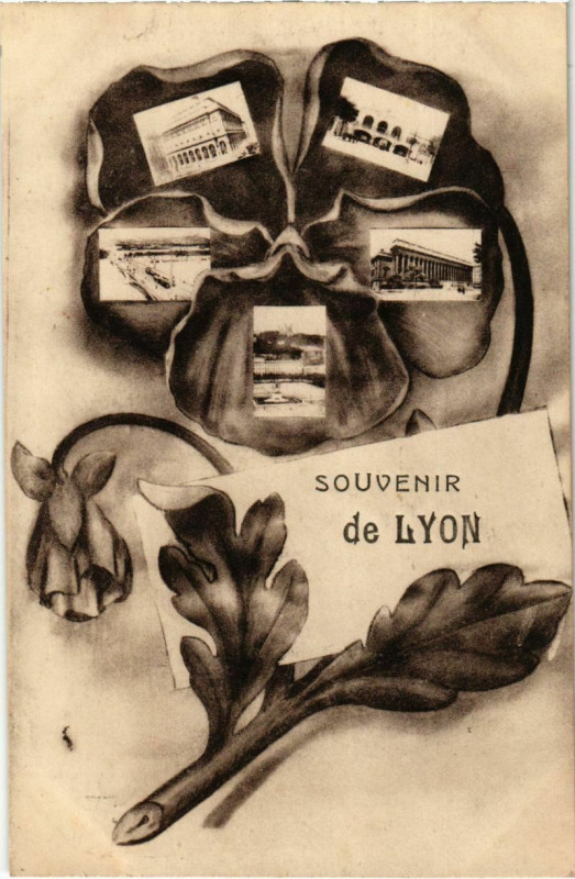 Carte postale ancienne Lyon- souvenir France à Lyon