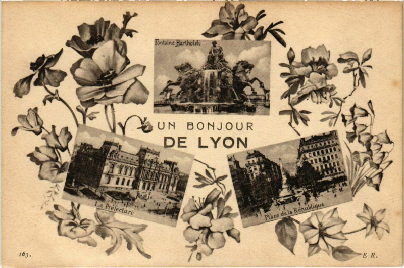 Carte postale ancienne Lyon- souvenir France à Lyon