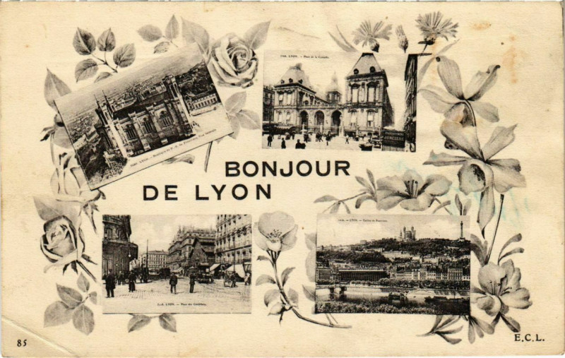 Carte postale ancienne Lyon- souvenir France à Lyon