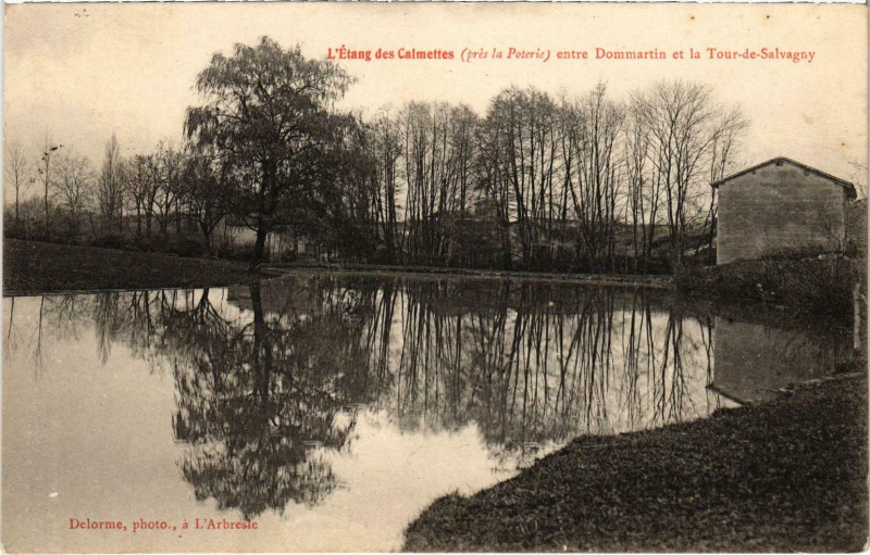 Carte postale ancienne L'Etang es Clamettes Rhone