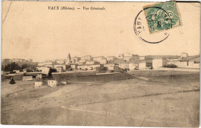 Carte postale ancienne Vaux Vue générale Rhone