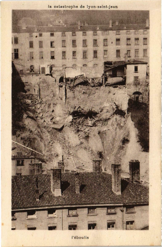 Carte postale ancienne La catastrophe de Lyon St-Jean Rhone à Lyon
