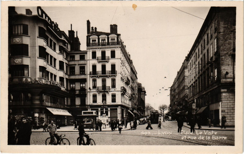 Carte postale ancienne Lyon Place le Viste Rhone à Lyon