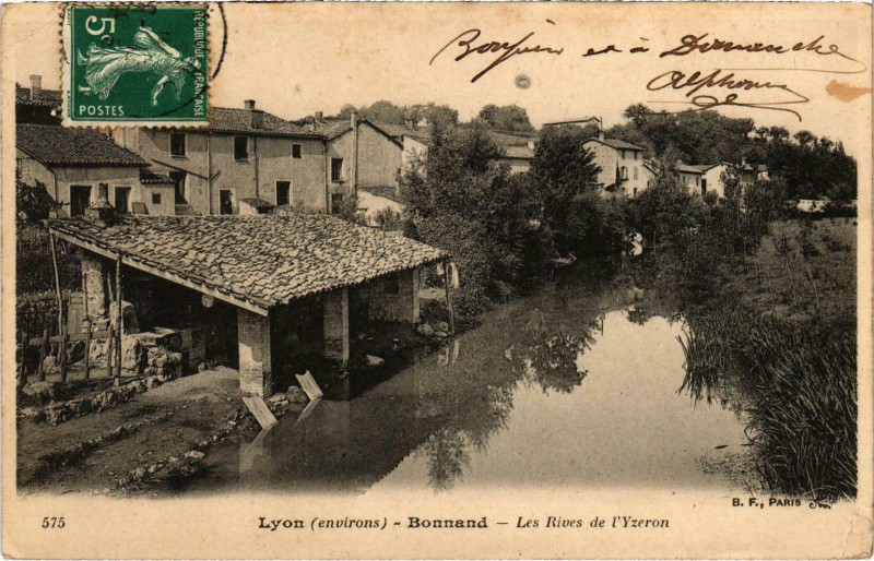 Carte postale ancienne Lyon Bonnand Les Rives Rhone à Lyon