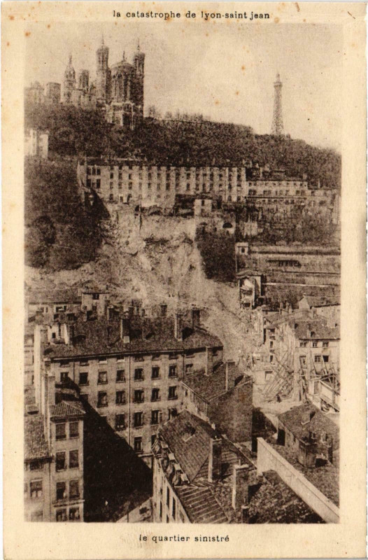 Carte postale ancienne La Catastrophe de Lyon St-Jean Rhone à Lyon