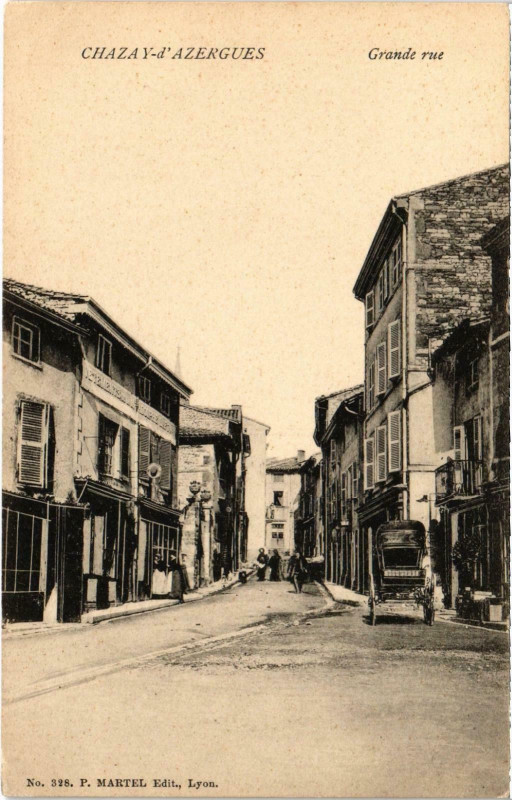 Carte postale ancienne Chazay d'Azergues du Plantin Rhone à Chazay-d'Azergues