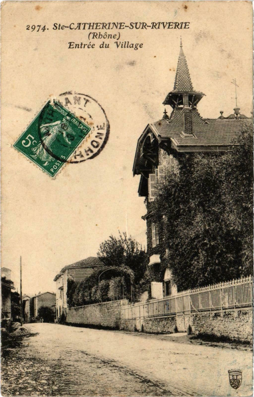 Carte postale ancienne Ste-Catherine sur Riverie Rhone à Riverie