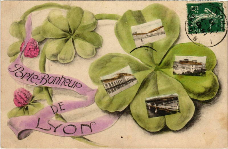 Carte postale ancienne Porte Bonheur de Lyon à Lyon