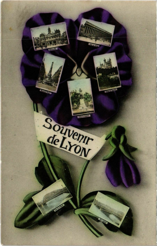 Carte postale ancienne Souvenir de Lyon à Lyon