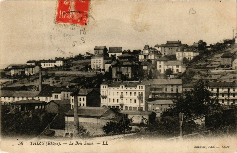 Carte postale ancienne Thizy - Le Bois Semé
