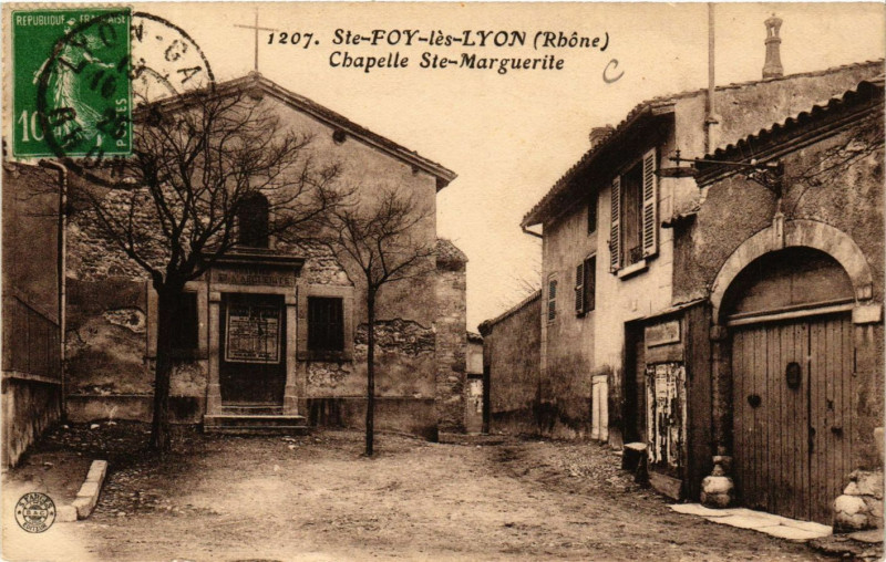 Carte postale ancienne Ste Foy lés Lyon - Chapelle Ste Marguerite à Lyon