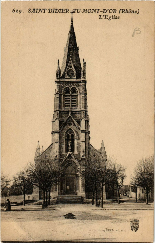Carte postale ancienne Saint Didier au Mont D'Or - L'Eglise à Saint-Didier-au-Mont-d'Or