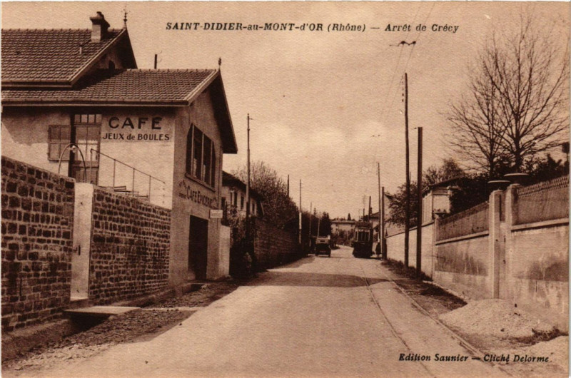 Carte postale ancienne Saint Didier au Mont D'Or - Arret de Crécy à Saint-Didier-au-Mont-d'Or