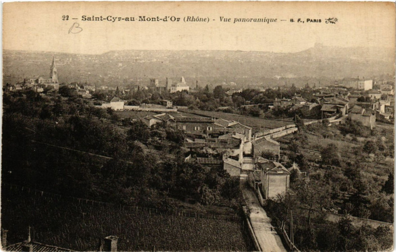 Carte postale ancienne Saint Cyr au Mont d'Or - Vue panoramique à Saint-Cyr-au-Mont-d'Or