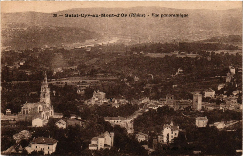Carte postale ancienne Saint Cyr au Mont d'Or - Vue panoramique à Saint-Cyr-au-Mont-d'Or
