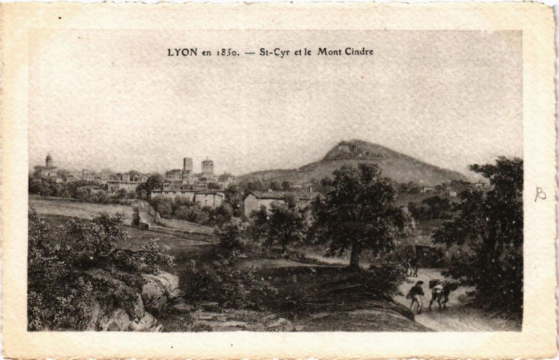 Carte postale ancienne Lyon - St Cyr et le Mont Cindre à Lyon