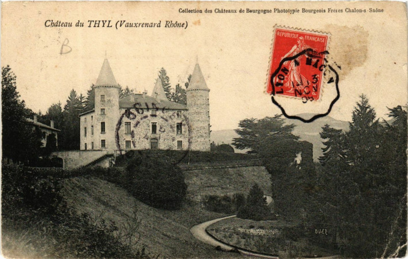 Carte postale ancienne Chateau du Thyl Vauxrenard Rhone à Vauxrenard