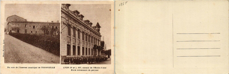 Carte postale ancienne Lyon un coin de l'internat municipal de Tourvieille. à Lyon