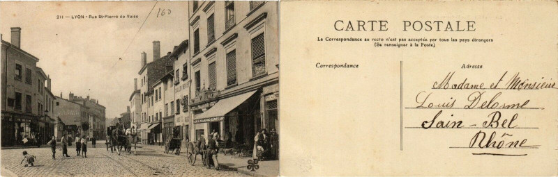 Carte postale ancienne Lyon Rue St-Pierre de Vaise à Lyon