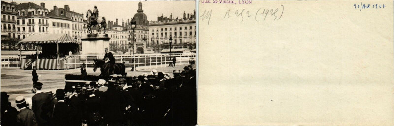 Carte postale ancienne Lyon Quai St-Vincent à Lyon