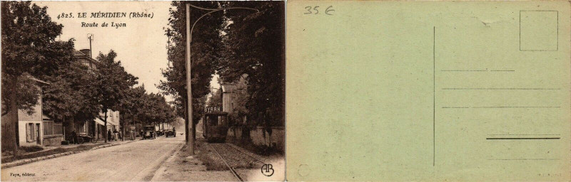 Carte postale ancienne Le Meridien Route de Lyon à Lyon