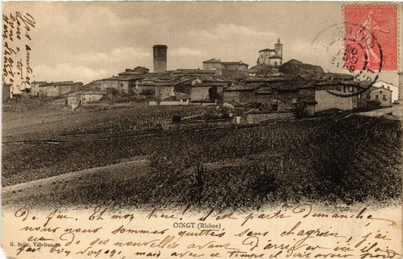 Carte postale ancienne Oingt