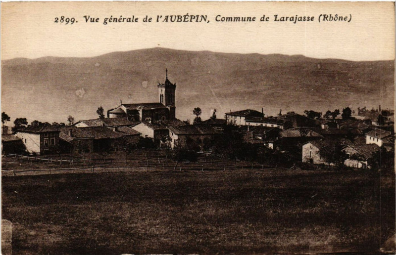 Carte postale ancienne Laubepin Vue générale. Commune de Larajasse. à Larajasse
