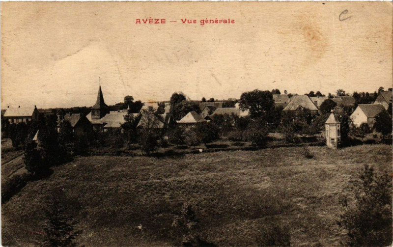 Carte postale ancienne Aveze Vue générale