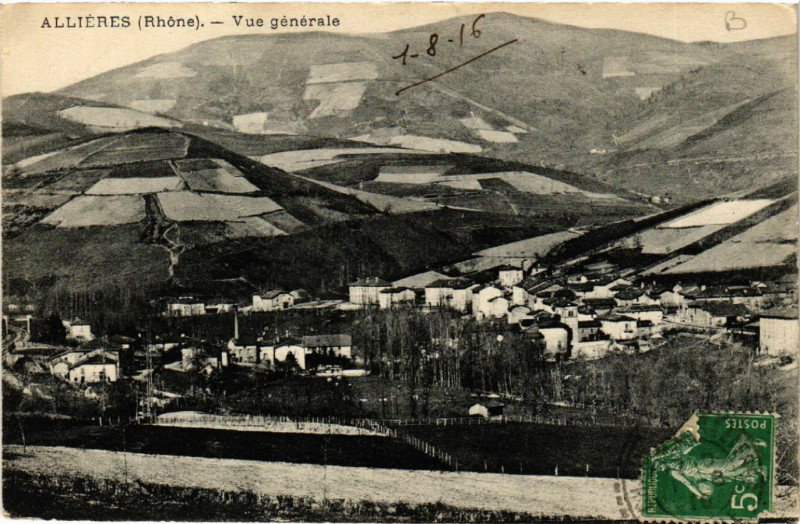 Carte postale ancienne Allieres Vue générale