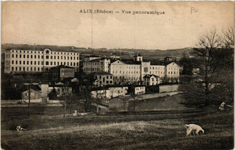 Carte postale ancienne Alix Vue panoramique à Alix