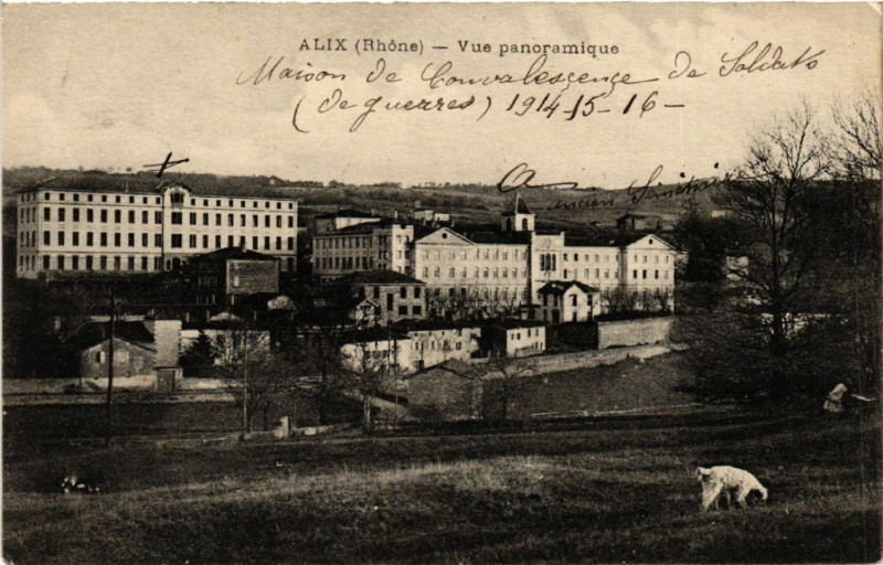 Carte postale ancienne Alix Vue panoramique à Alix