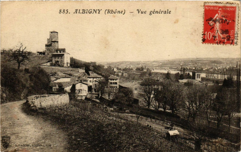 Carte postale ancienne Albigny Vue générale