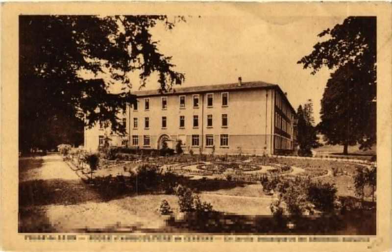 Carte postale ancienne Ville de Lyon Ecole dAgriculture de Cibeins.Le jardin botanique. à Lyon