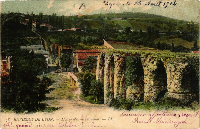 Carte postale ancienne L'Aqueduc de Beaunant à Sainte-Foy-lès-Lyon